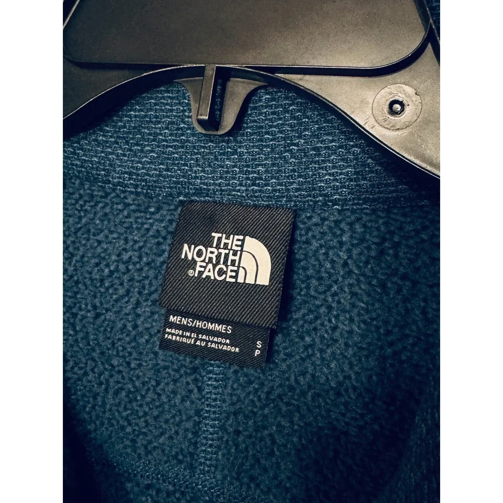 The North Face Textured Cap Rock Fleece 1/4 Zip Pullover Blue Men's Small NWT